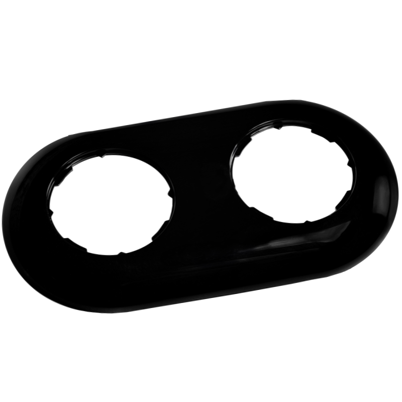 Mat zwart 2-voudig rond renovatie afdekraam 85mm