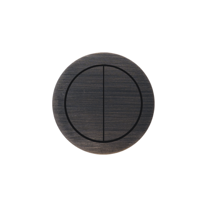 ROND 2.0 puls domotica schakelaar 2 knoppen geborsteld canon de fusil dark