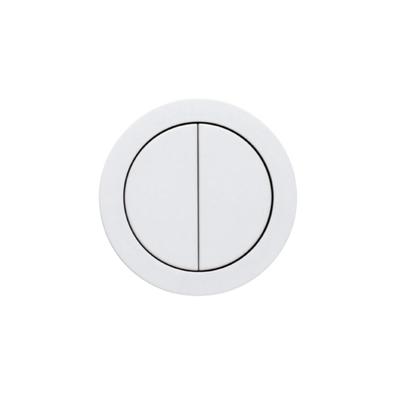 ROND 2.0 puls domotica schakelaar 2 knoppen wit aluminium