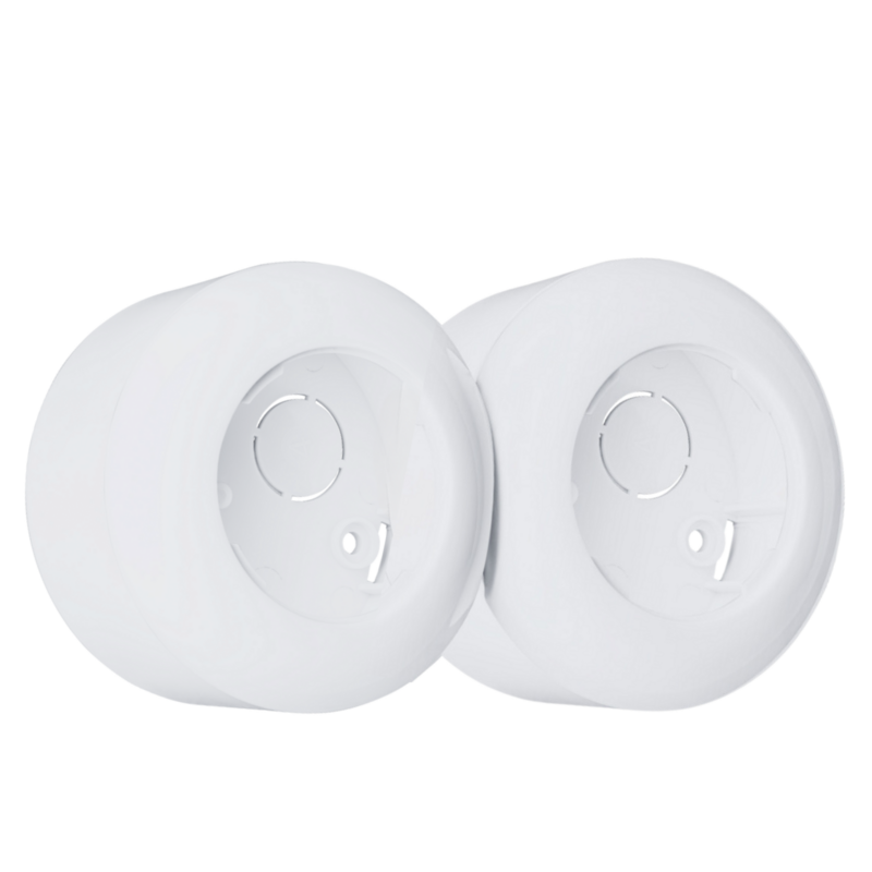 Opbouwbak wit 2-voudig rond 80 mm