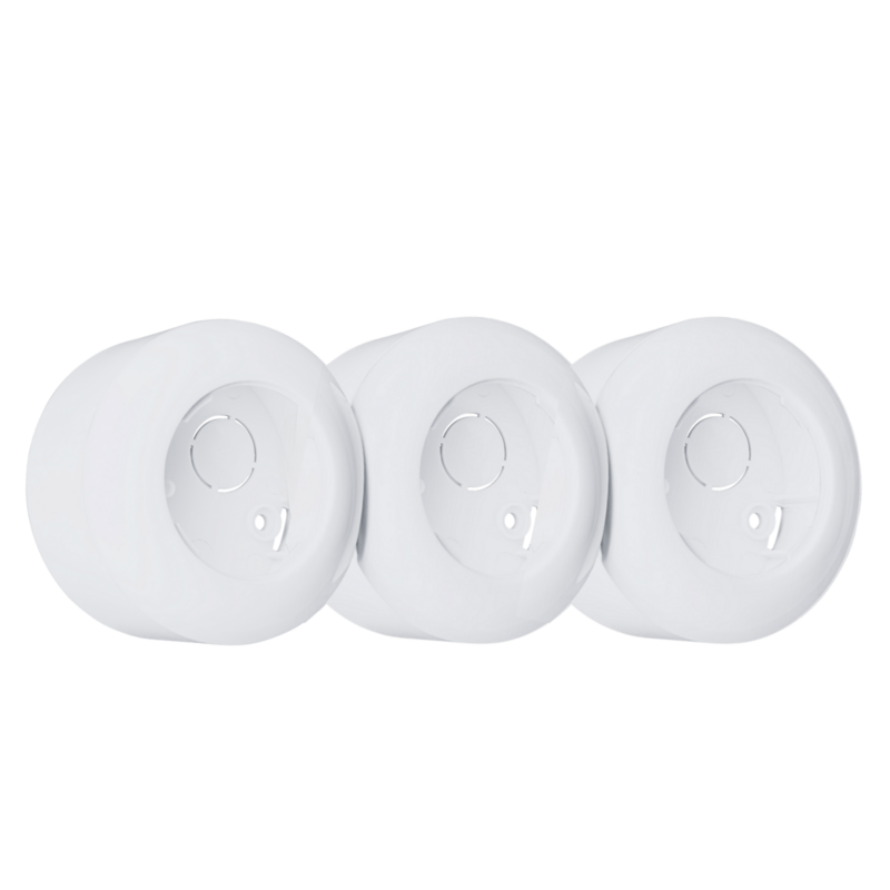 Opbouwbak wit 3-voudig rond 80 mm