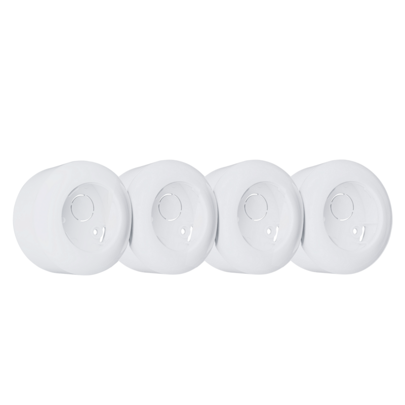 Opbouwbak wit 4-voudig rond 80 mm