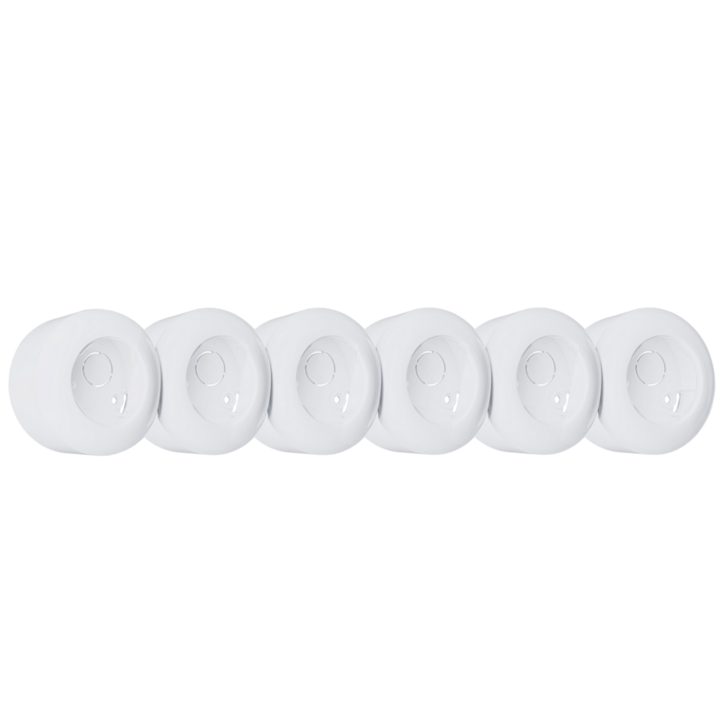 Opbouwbak wit 6-voudig rond 80 mm