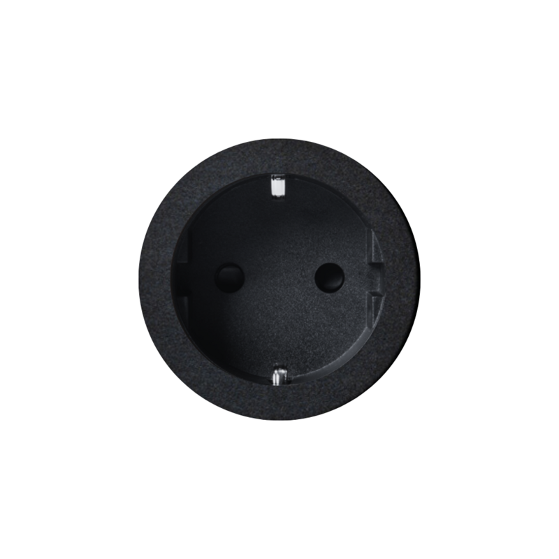 ROND 2.0 stopcontact zwart - penaarde - aluminium