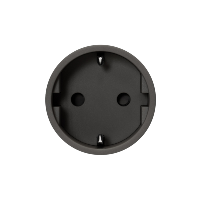 ROND unifit stopcontact zwart - randaarde Ø45 mm