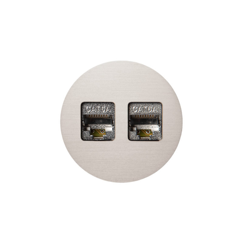 ROND 2.0 datapoorten geborsteld staal