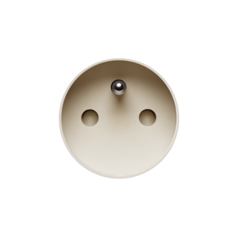 ROND 3.0 stopcontact crème - penaarde Ø42 mm