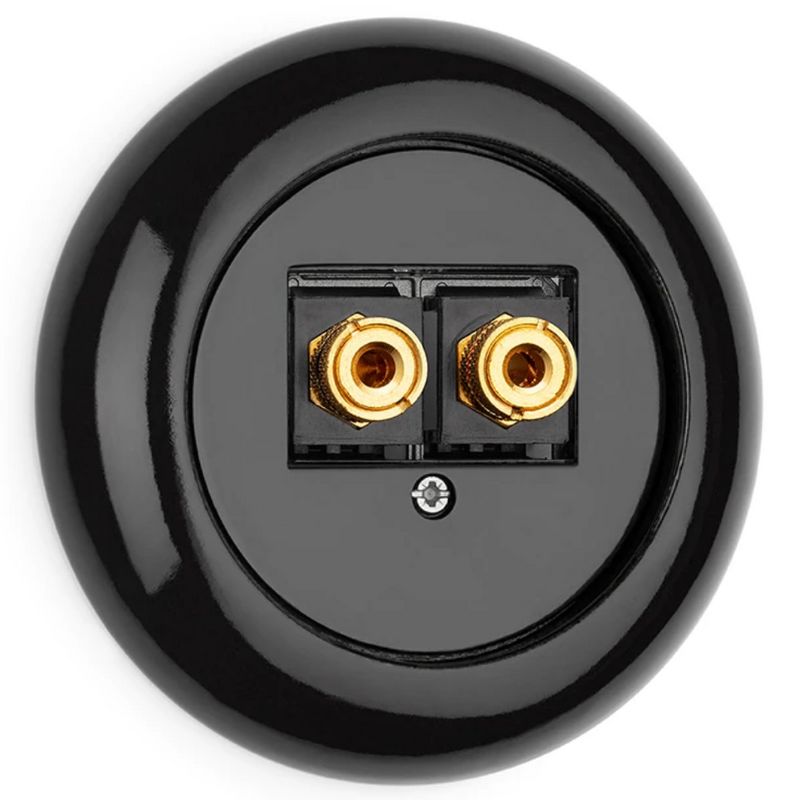 Porselein luidspreker aansluiting zwart inbouw 