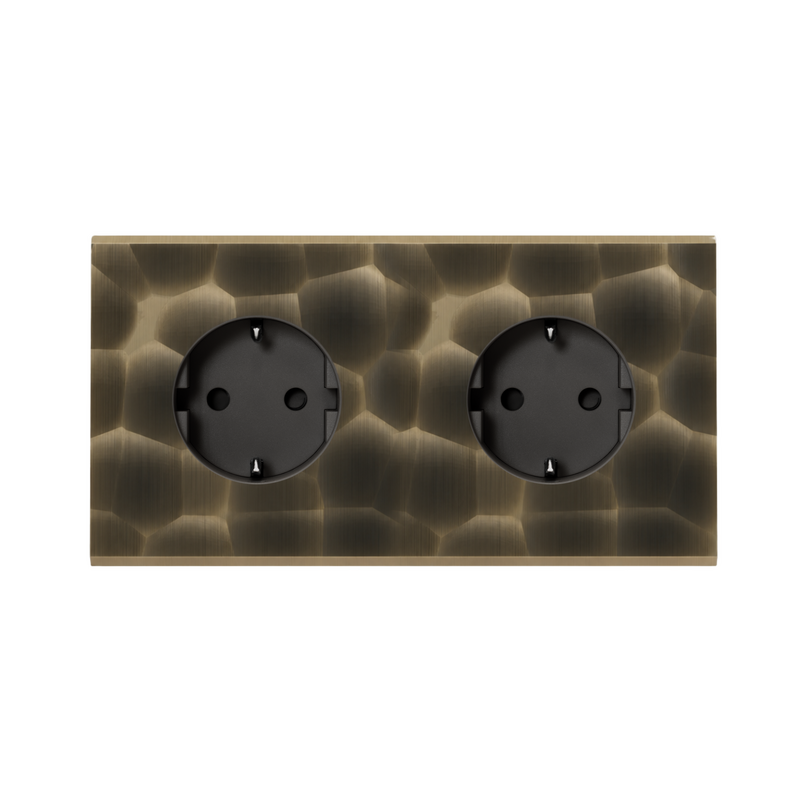 MODELEC Fascination dubbel stopcontact brons - Onde