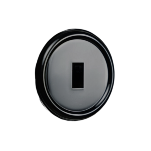 Mat zwart centraalplaat enkele schakelaar (reserve onderdeel)