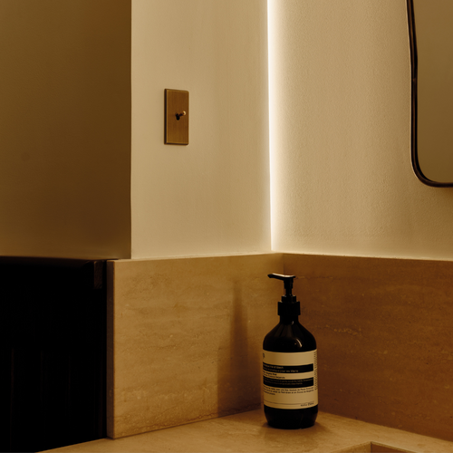 MODELEC schakelaar brons messing geborsteld