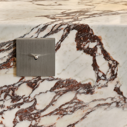 MODELEC schakelaar modern minimalistisch geborsteld staal rvs zilver