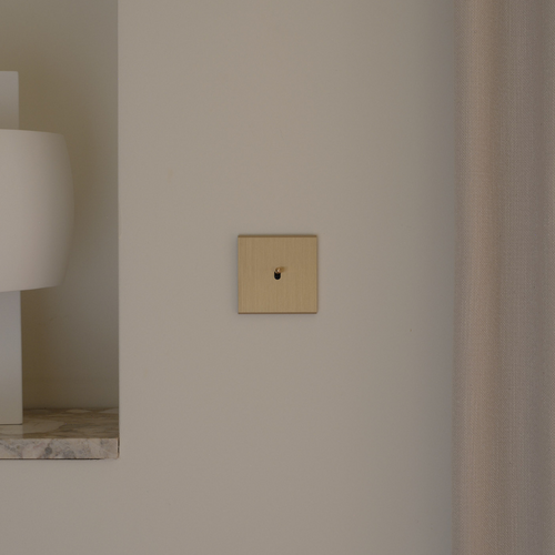 MODELEC schakelaar geborsteld messing