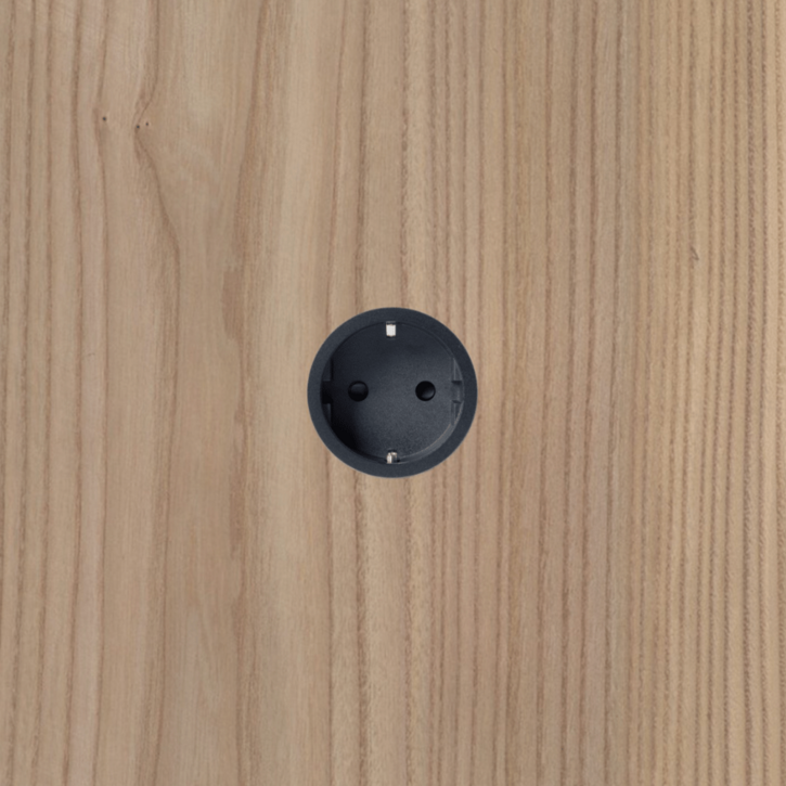 ROND 2.0 stopcontact zwart