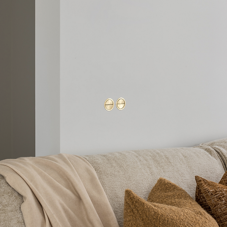 ROND 2.0 wit stopcontact brons Rond By Prado Rond IO 